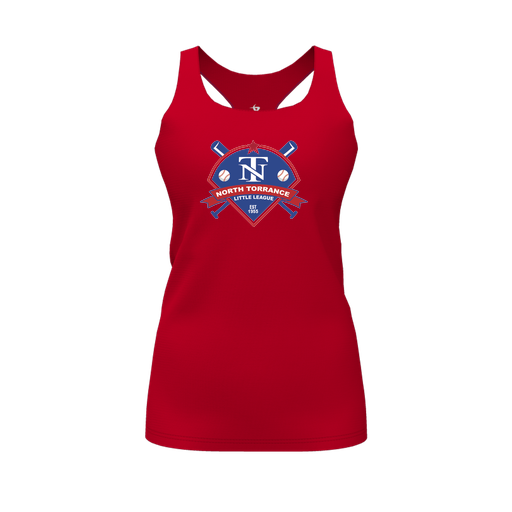 [CUS-DFW-RCBK-PER-RED-FYS-LOGO1] Racerback Tank Top (Female Youth S, Red, Logo 1)