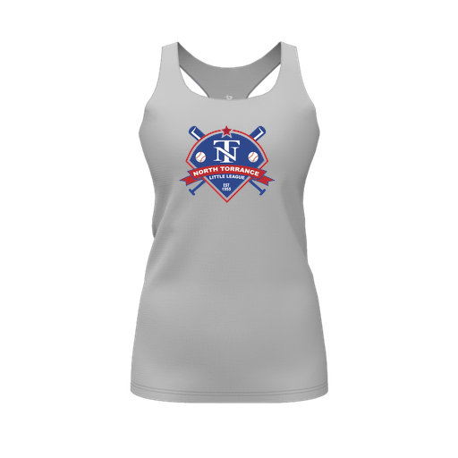 [FT0TRBGY-FYS-LOGO1] Decker Racerback Tank Top (Female Youth S, Gray, Logo 1)