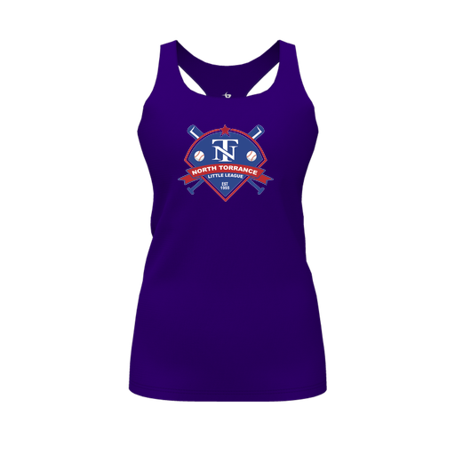 [FT0TRBPP-FYS-LOGO1] Decker Racerback Tank Top (Female Youth S, Purple, Logo 1)