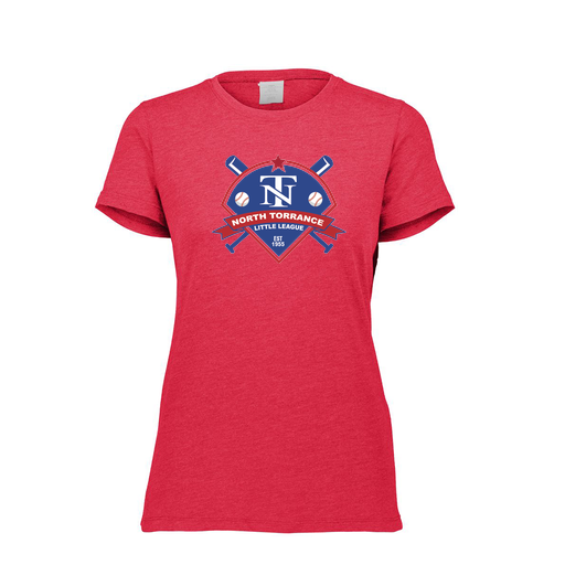 [FTSCUBRD-FAXS-LOGO1] Decker Women's Tri-Blend T-Shirt - Short Sleeve (Female Adult XS, Red, Logo 1)