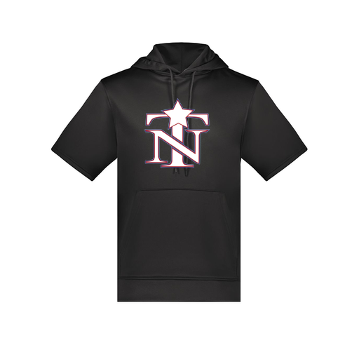 [6871.080.S-LOGO3] Men's Dri Fit Short Sleeve Hoodie (Adult S, Black, Logo 3)