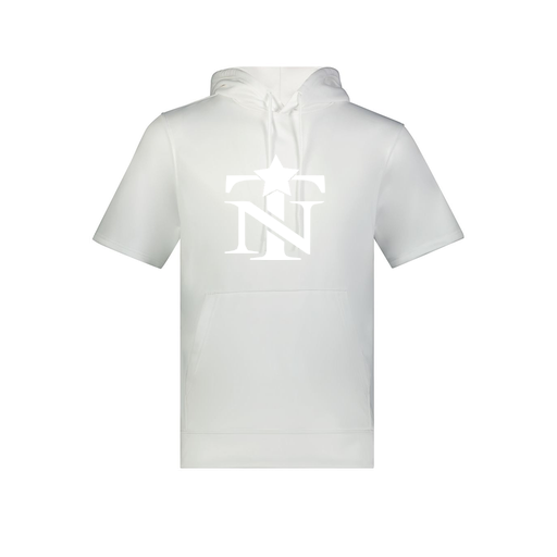 [6871.005.S-LOGO2] Men's Dri Fit Short Sleeve Hoodie (Adult S, White, Logo 2)