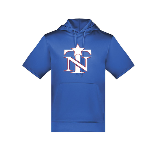 [6871.060.S-LOGO3] Men's Dri Fit Short Sleeve Hoodie (Adult S, Royal, Logo 3)