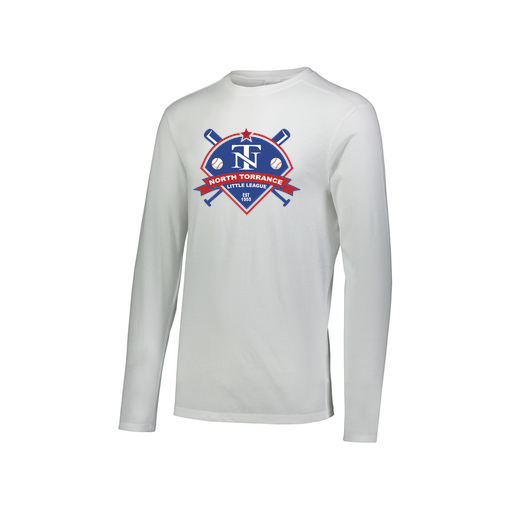 [FTLCUBWH-AXS-LOGO1] Decker Men's Tri-Blend T-Shirt - Long Sleeve (Adult XS, White, Logo 1)