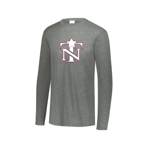 [FTLCUBGY-AXS-LOGO3] Decker Men's Tri-Blend T-Shirt - Long Sleeve (Adult XS, Gray, Logo 3)
