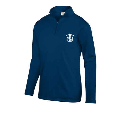 [FOLQFFNV-AS-LOGO2] Decker Men's FlexFleece 1/4 Zip (Adult S, Navy, Logo 2)