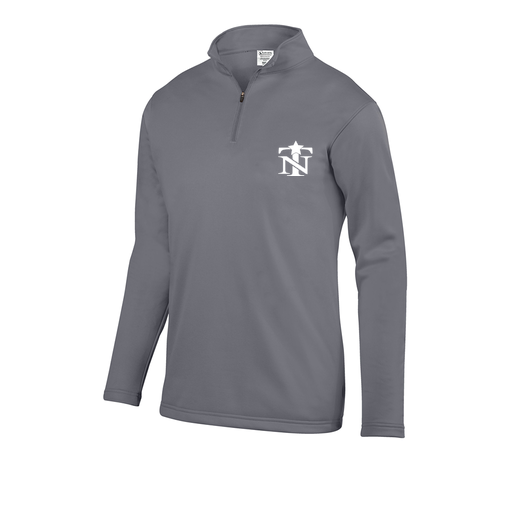 [FOLQFFGY-AS-LOGO2] Decker Men's FlexFleece 1/4 Zip (Adult S, Gray, Logo 2)