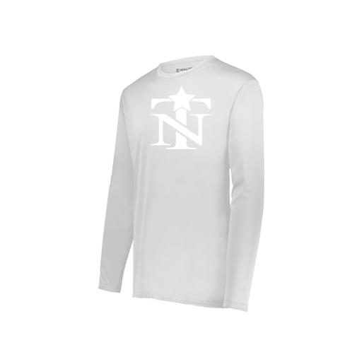 [222823.005.S-LOGO2] Youth LS Smooth Sport Shirt (Youth S, White, Logo 2)