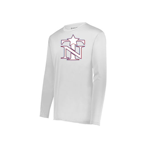 [222823.005.S-LOGO3] Youth LS Smooth Sport Shirt (Youth S, White, Logo 3)