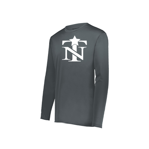 [222823.059.S-LOGO2] Youth LS Smooth Sport Shirt (Youth S, Gray, Logo 2)