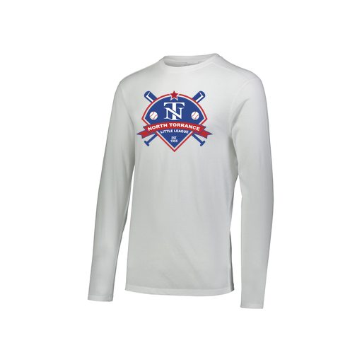 [FTLCUBWH-YS-LOGO1] Decker Youth Tri-Blend T-Shirt - Long Sleeve (Youth S, White, Logo 1)