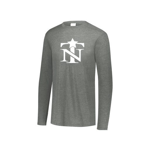 [3076.013.S-LOGO2] Youth LS Ultra-blend T-Shirt (Youth S, Gray, Logo 2)