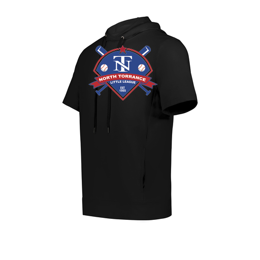 [222605.080.S-LOGO1] YOUTH VENTURA SOFT KNIT SHORT SLEEVE HOODIE (Youth S, Black, Logo 1)