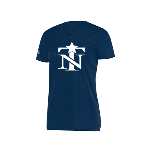 [222820.065.S-LOGO2] Ladies Movement Dri Fit Shirt (Female Adult S, Navy, Logo 2)
