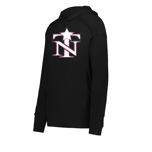 [222798.080.XS-LOGO3] Ladies Ventura Thin Knit Hoodie (Female Adult XS, Black, Logo 3)