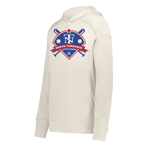 [222798-WHT-FAXS-LOGO1] Ladies Ventura Thin Knit Hoodie (Female Adult XS, White, Logo 1)