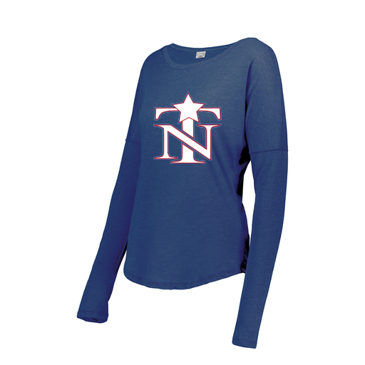 [3077.U55.XS-LOGO3] Ladies LS Ultra-blend T-Shirt (Female Adult XS, Royal, Logo 3)
